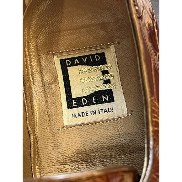 David Eden Brown Alligator Crocodile Handmade Leather Mens Size 10 Shoes main image 11
